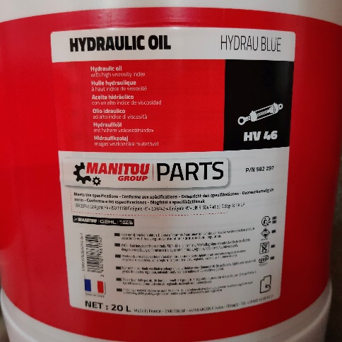 Канистра гидравлического масла Manitou Hydrau Blue HV 46, 20 л
